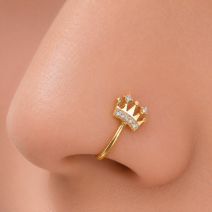 Press-on crown nose stud