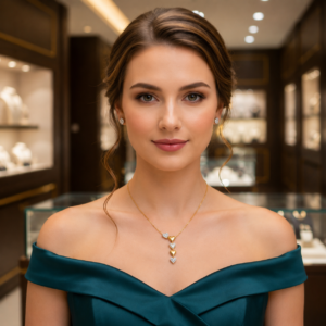 Cascade heart necklace