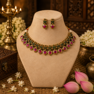 Purple Palakka necklace set