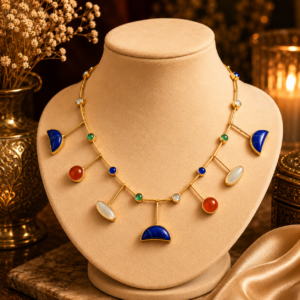 Celestial mosaic necklace