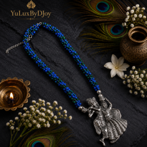 Radha krishna bead necklace