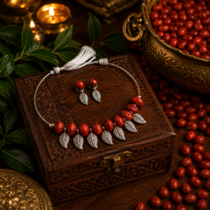 Nostalgic manjadi leaf necklace