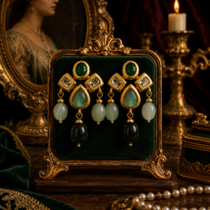 Victorian emerald heirloom earrings