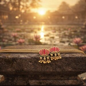 Lotus bloom heritage anklet