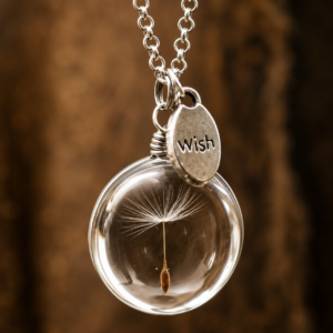 Dandelion wish necklace