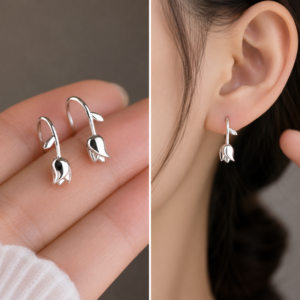 Tulip 925 silver earrings