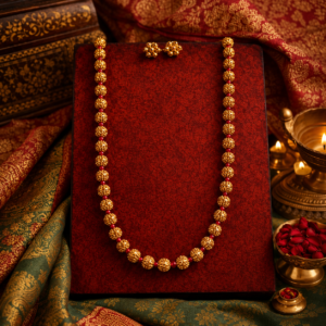 Chettinad necklace red