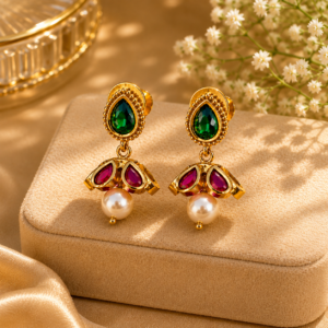 Baby Jumka Jadau stones