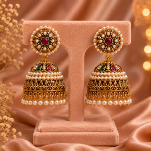 Round stud pearl Jumka
