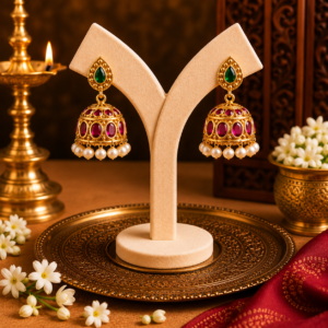 Previous stone Ruby pearl Jumka