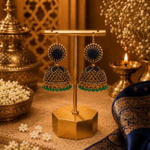 Peacock green chettinad Jumka