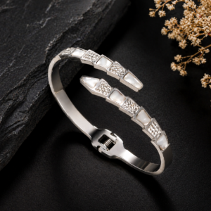 Serpent mother of pearl bracelet