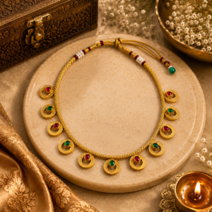 Tear drop lapped circle necklace set