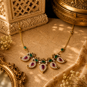 Mango motif invisible necklace