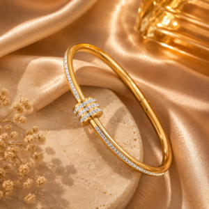 Roller pin bracelet gold