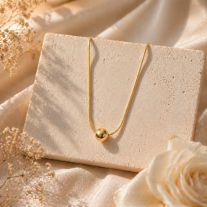 Golden ball necklace
