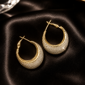Golden mesh hoops