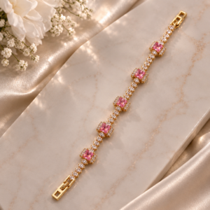 Blush pink tennis bracelet