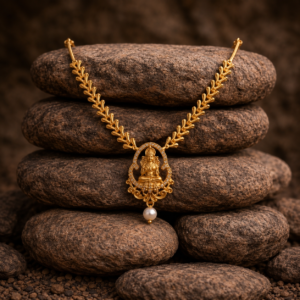 Lakshmi devi gold look alike set