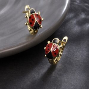 Lady bug earrings