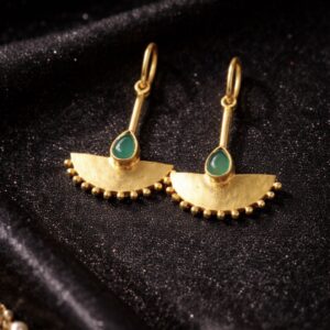 Ethnic hook on emerald drop