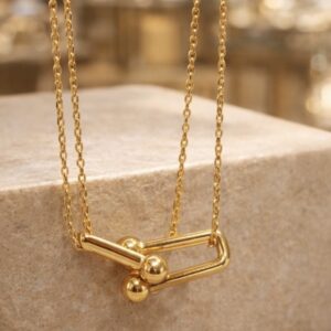 Tiffany style paper clip necklace