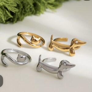 Puppies n kittens ring set of 4