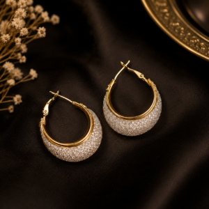 Gold mesh hoop