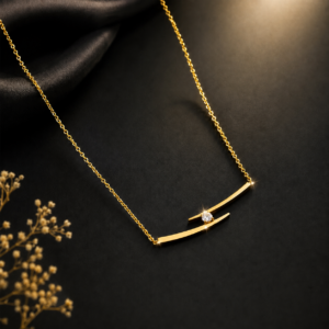 Boat and diamond necklace