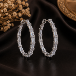 Crystal stone hoop