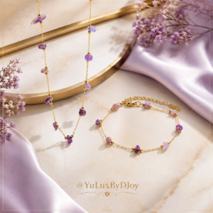 Lavender natural stone combo set