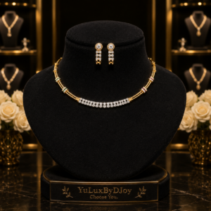 AD stone inlay hasli necklace