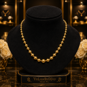 Gold ball necklace