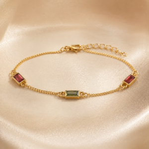 2 stone dainty bracelet