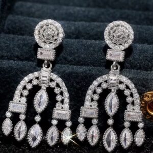 AD stone silver princess charm hangings